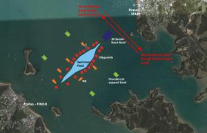 Aiming for safety:  Swimmers in the State Russell to Paihia Ocean Swim on December 10 will be flanked and followed by security boats.